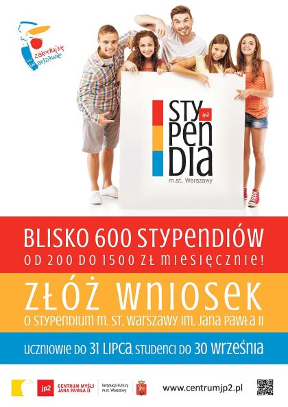 plakat Stypendia m.st. Warszawy 2016